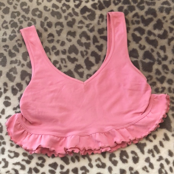 NWOT Free People Movement Ruffle Top in Pink Size XS/S - Picture 6 of 13